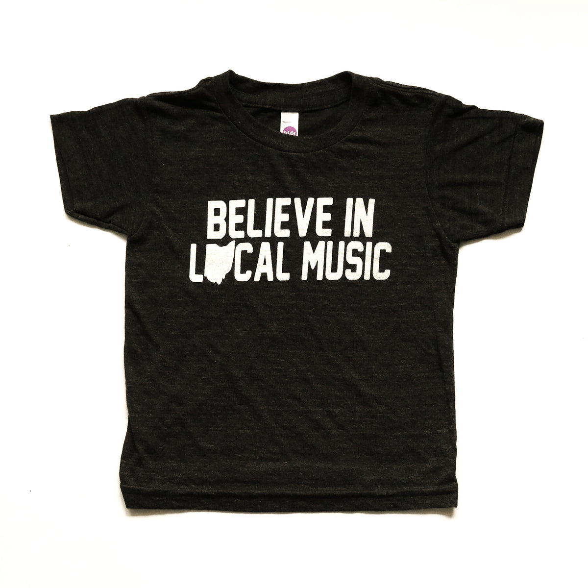 Believe In Local Music Kids Rock Tee - Mysterioso Rock Art