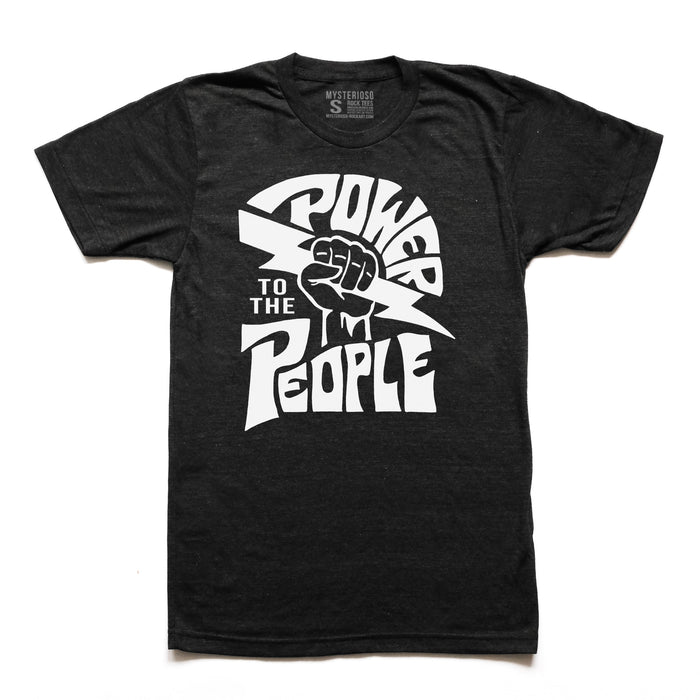 Power To The People Rock Tee - Mysterioso Rock Art
