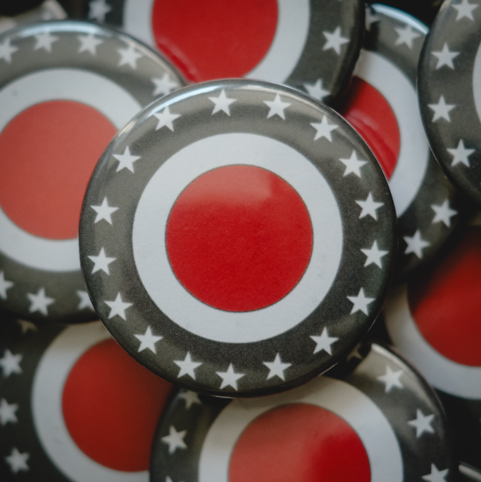 The Union "O" Rock Button - Mysterioso Rock Art