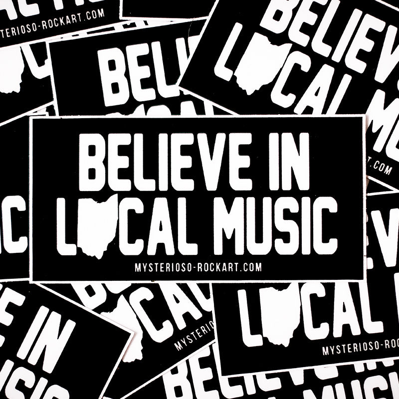 Believe In Local Music Mysterioso Rock Art Rock Sticker