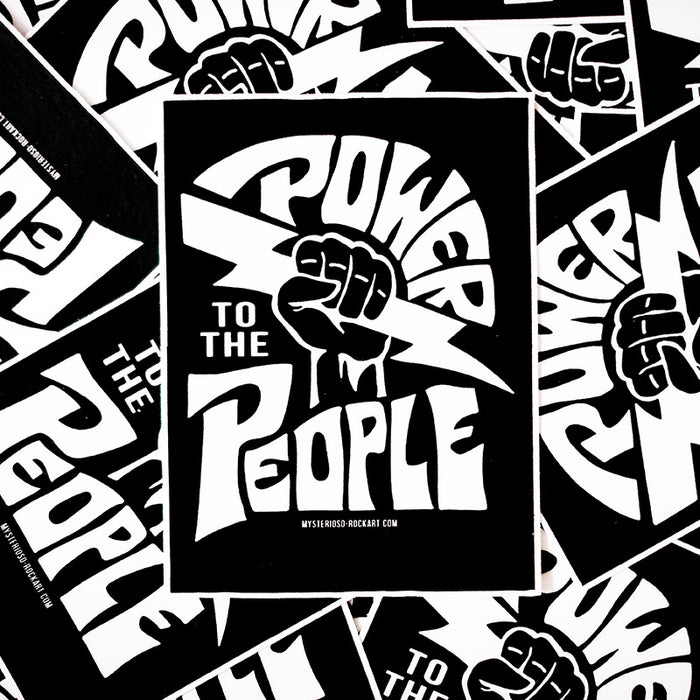 Power To The People Rock Art Sticker - Mysterioso Rock Art