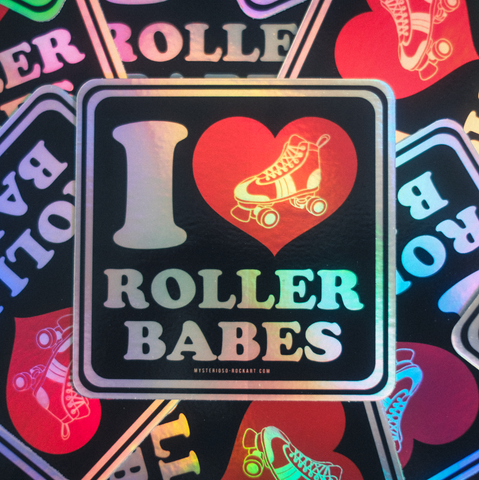 I Heart Roller Babes Holo Sticker