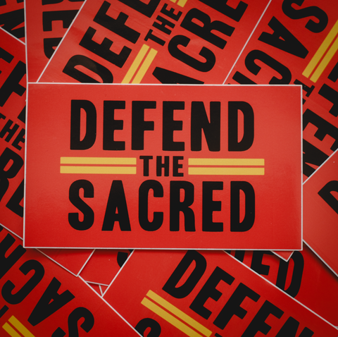 Defend The Sacred Rock Art Sticker