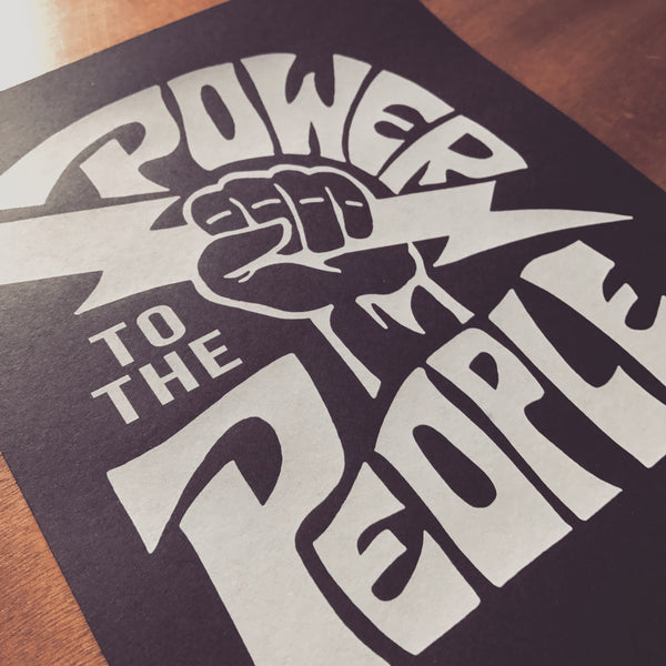 Power To The People Poster - Mysterioso Rock Art